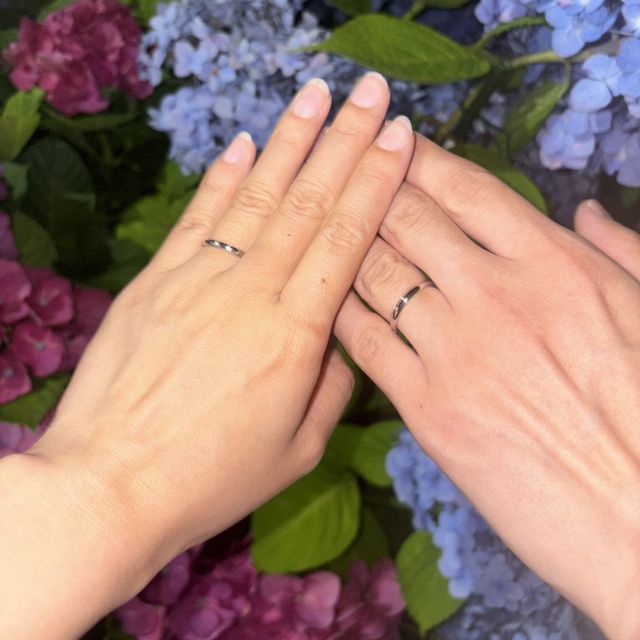 【鎌倉彫金工房の口コミ】 飽きの来ない、シンプルなデザインにしました。今後何年経ってもデザイン…