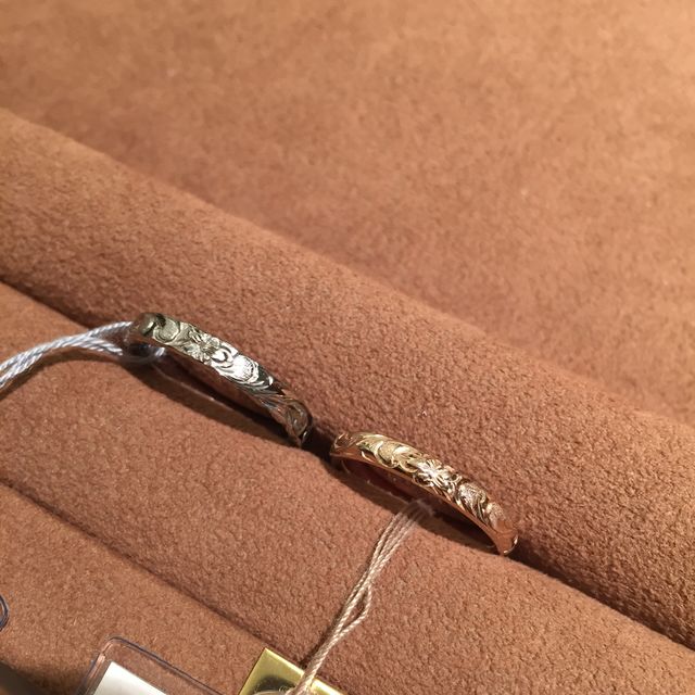 【Makana(マカナ)の口コミ】 一つ一つ職人さんの手彫りなので、世界に一つだけという魅力溢れるリング…