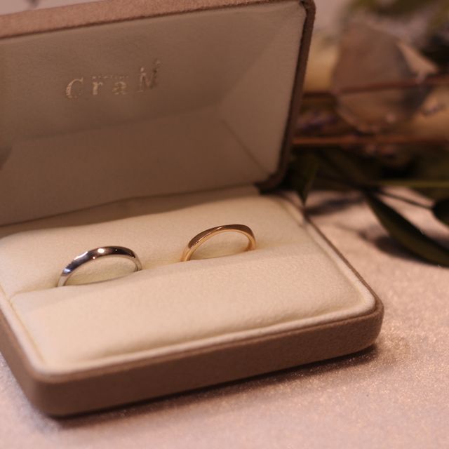 【atelier CraM(アトリエ クラム)の口コミ】 お互い違うタイプの形になりましたが、スタッフさんのおかげで似たデザイ…