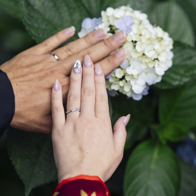 【アイプリモ(I-PRIMO)の口コミ】 和装の前撮りで初めて着用しました！指輪が程よい細さで指が細く見え綺麗…