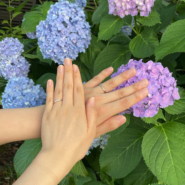 【アイプリモ(I-PRIMO)の口コミ】 ユリシーズの細めなデザインと、大小のダイヤモンドが並んでいるところが…