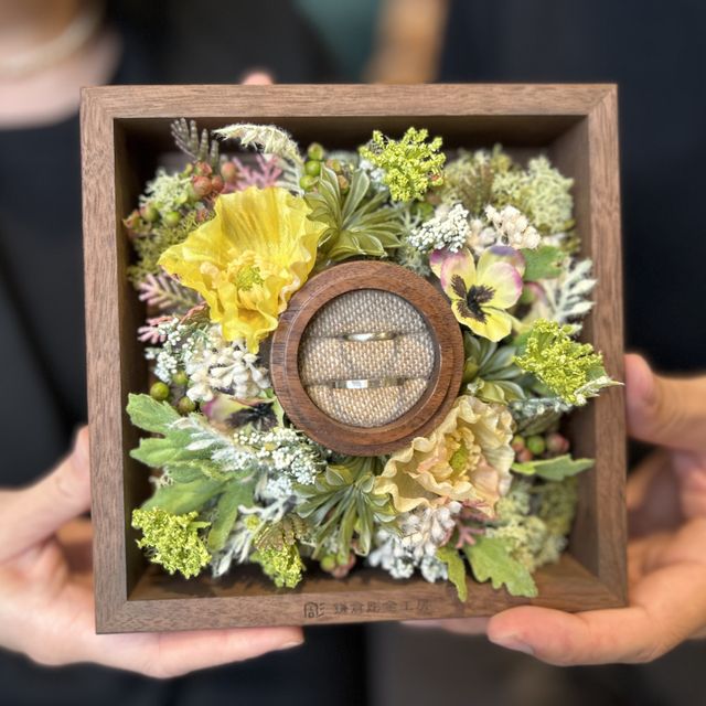 【鎌倉彫金工房の口コミ】 シンプルで着け心地もとてもよいです！
お互いのリングをつくったためとて…