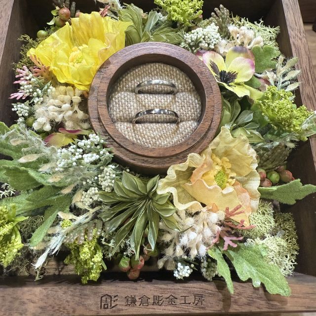 【鎌倉彫金工房の口コミ】 やすりで削った後の模様をそのまま完成に使わせていただきました。そのた…