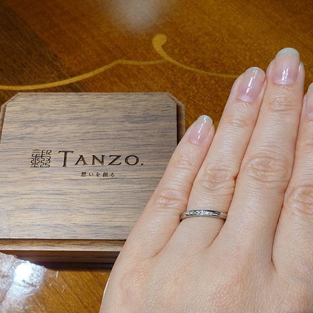 【TANZO.(鍛造指輪)の口コミ】 既製品ではなく自分でデザインを考えたかったので、フルオーダーで作れて…