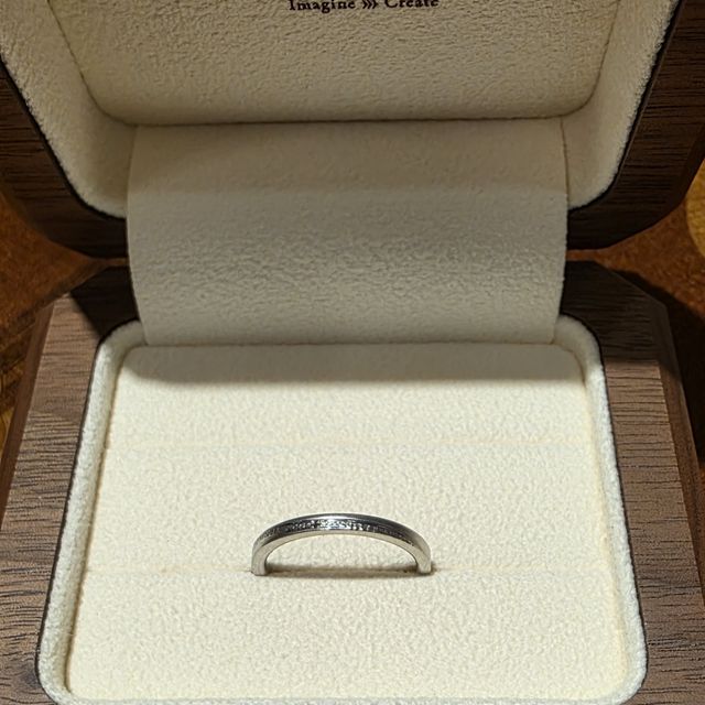 【TANZO.(鍛造指輪)の口コミ】 イメージした通りの指輪に仕上がりました。平打ストレートにブラックダイ…