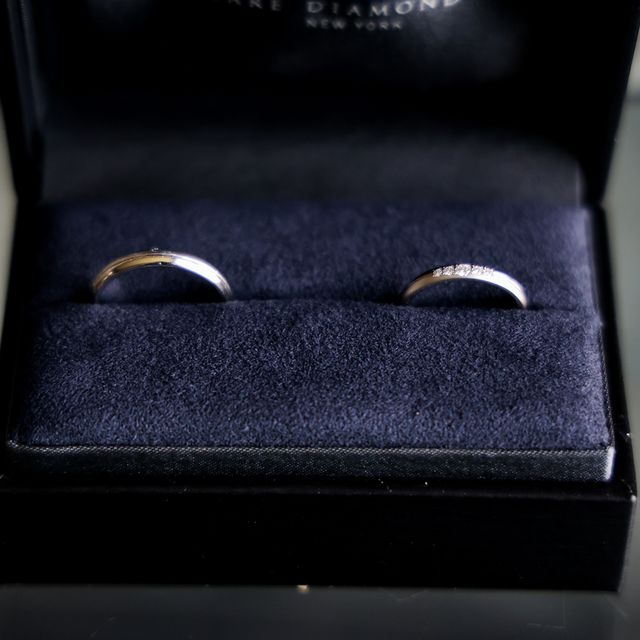 【ラザール ダイヤモンド(LAZARE DIAMOND)の口コミ】 結婚指輪は旦那も一緒に選びました。私の好きなデザインと旦那の好きなデ…