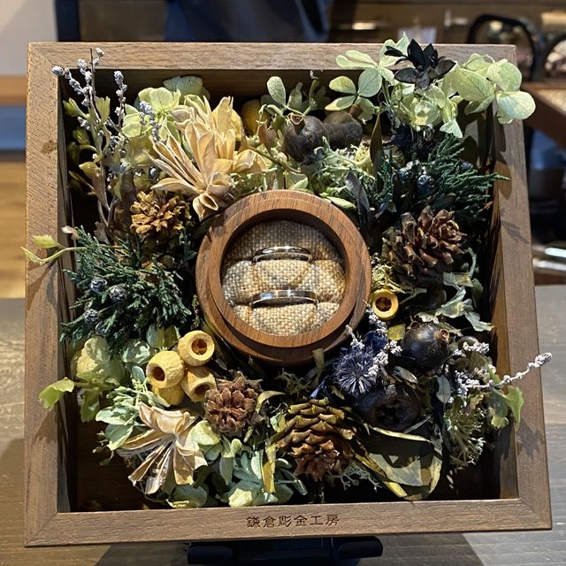 【鎌倉彫金工房の口コミ】 デザインや素材が豊富に用意されていて、一つひとつ見ながら選ぶ時間もと…