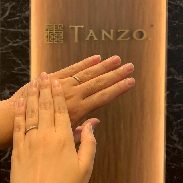 【TANZO.(鍛造指輪)の口コミ】 頑丈でつけやすい。妻の指輪にダイヤが入っているところにミル打ち加工す…