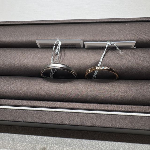 【アイプリモ(I-PRIMO)の口コミ】 お互いに似合うリングの種類が違うのでペア感にならないのが最後まで気に…