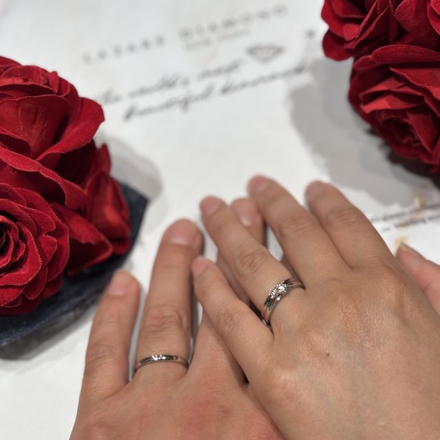 【ラザール ダイヤモンド(LAZARE DIAMOND)の口コミ】 結婚指輪といっても男性と女性のデザインが似ていないペアもしばしば、、…