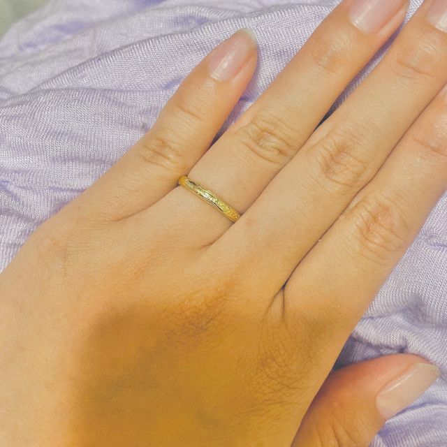 【ケイウノ ブライダル(K.UNO BRIDAL)の口コミ】 くまのプーさんのディズニーコラボの指輪で、一緒にいれば楽しいねと英語…