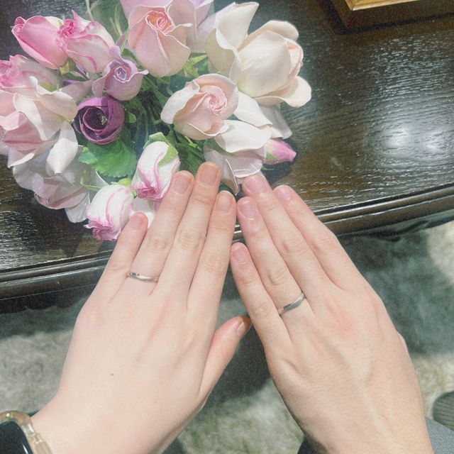 【TANZO.(鍛造指輪)の口コミ】 肌馴染みのいいオリジナルカラーのコーラルゴールドが上品でとっても素敵…