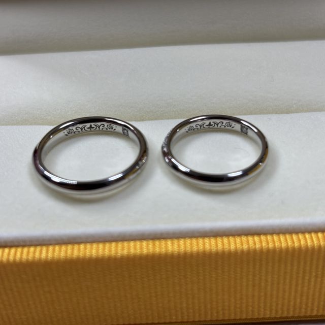 【ケイウノ ブライダル(K.UNO BRIDAL)の口コミ】 指輪の内側にイニシャルのデザインをしてもらいました！
2人のイニシャル…