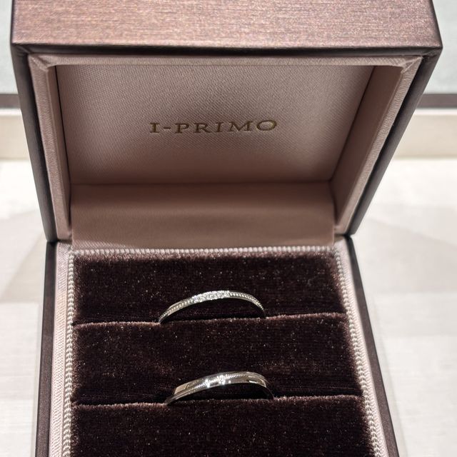 【アイプリモ(I-PRIMO)の口コミ】 デザインをペアではなくお互いに気に入った物をそれぞれに選びましたが、…