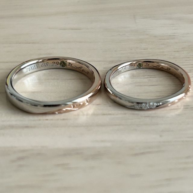 【ケイウノ ブライダル(K.UNO BRIDAL)の口コミ】 デザインは2人の思い出を詰め込めて、スタッフが希望に応じたものを描いて…