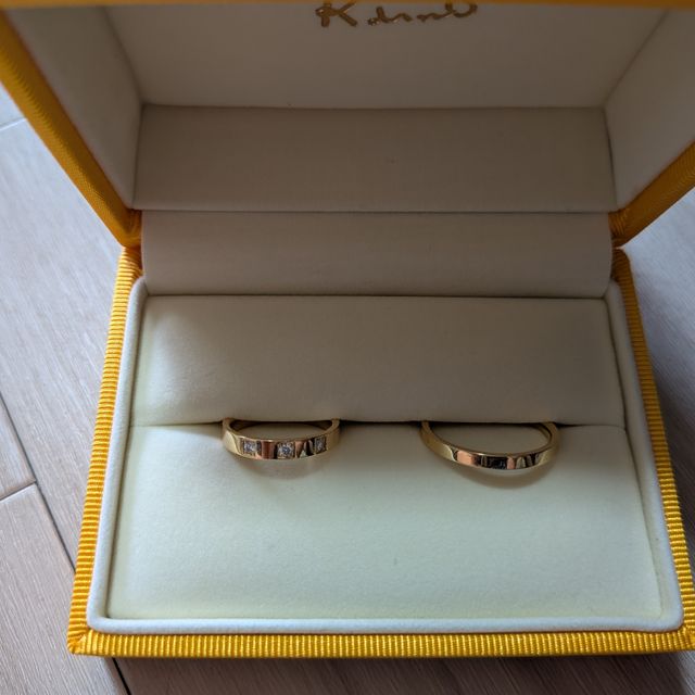 【ケイウノ ブライダル(K.UNO BRIDAL)の口コミ】 好きなデザインはあっても素材が気に入らない等中々指輪を決めかねていた…