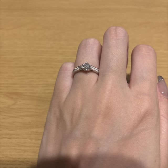 【TANZO.(鍛造指輪)の口コミ】 とにかくキラキラに華やかにしました。
日常でも使いやすいように中央のダ…