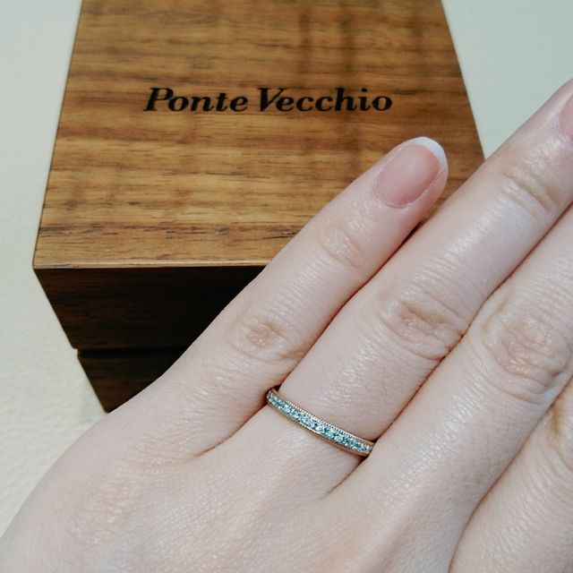 【Ponte Vecchio(ポンテヴェキオ)の口コミ】 今まで指輪を着けたことがなかったため毎日着けても邪魔にならないものが…