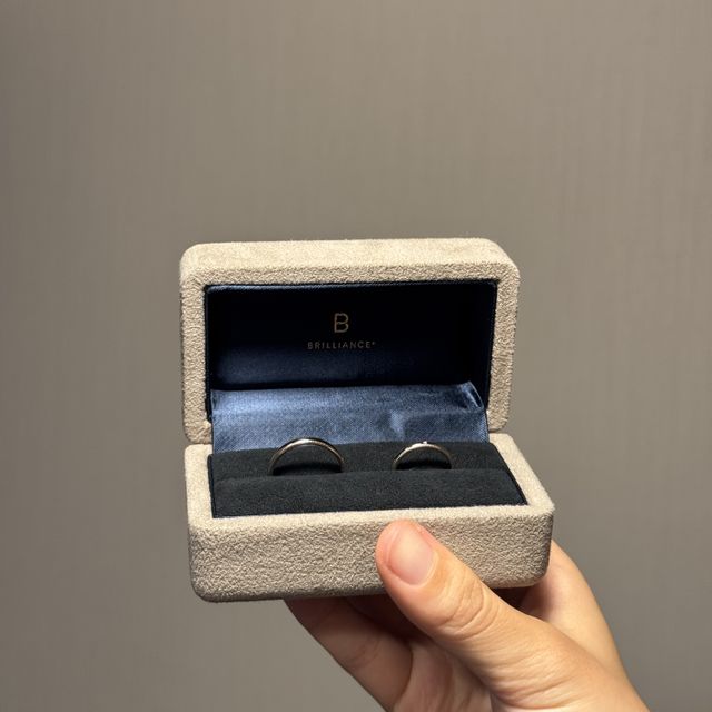 【BRILLIANCE+(ブリリアンスプラス)の口コミ】 K18CG オーバル リング ミルグレインと、K18CG オーバル ダイヤモンド 1pc…