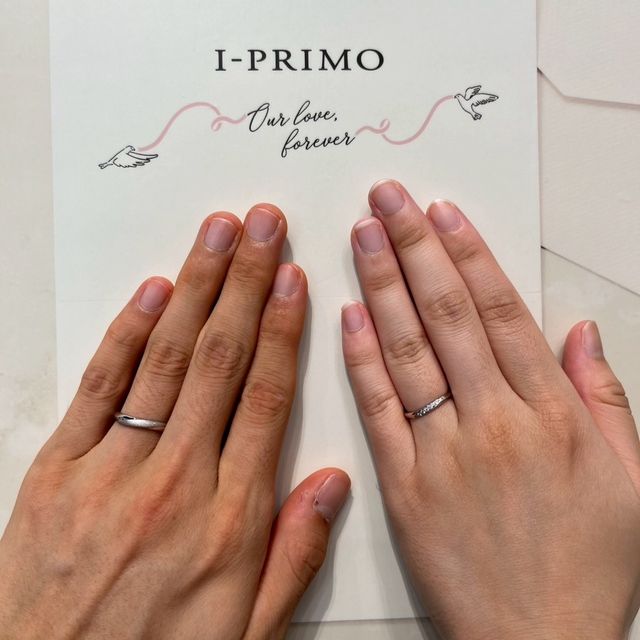 【アイプリモ(I-PRIMO)の口コミ】 どちらもウェーブタイプしました。
指の形に一番フィットした形で、着け心…