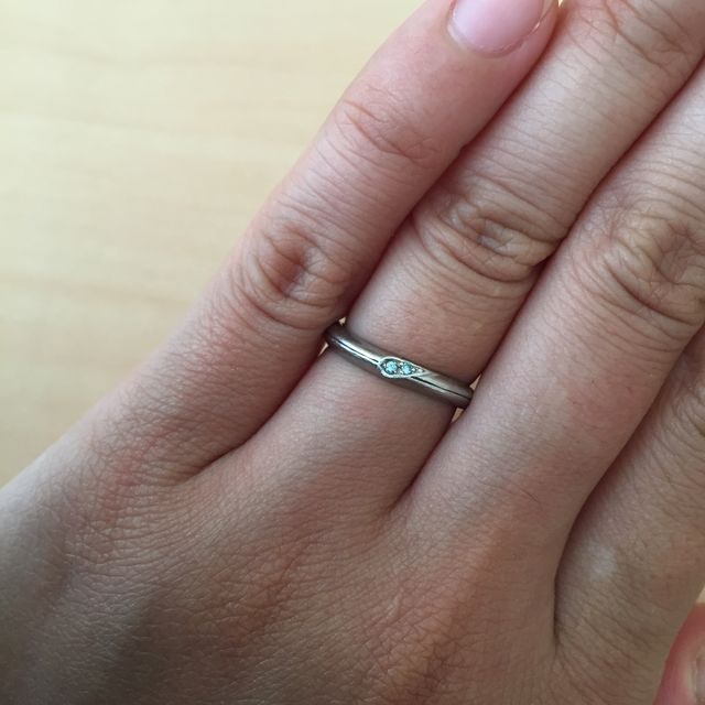 【VERITE(ベリテ)の口コミ】 店員のお兄さんから、花嫁は青い色の物を身につけると幸せになれるという…