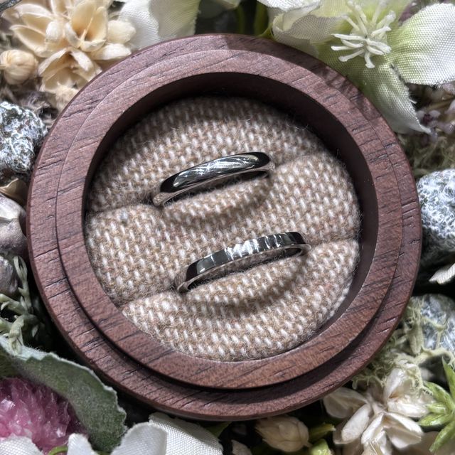 【鎌倉彫金工房の口コミ】 好みに合わせて手作りしました。
自分と夫で違う形にして、それぞれのこだ…