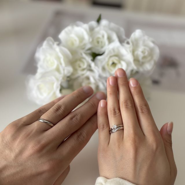 【ケイウノ ブライダル(K.UNO BRIDAL)の口コミ】 イニシャルを入れていただく時、2人の希望を合わせたデザインを考えてくだ…