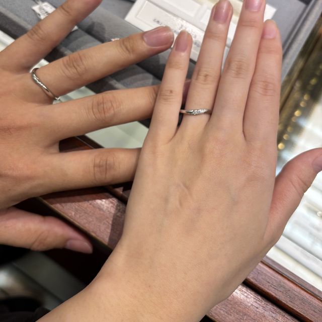 【ケイウノ ブライダル(K.UNO BRIDAL)の口コミ】 デザインとしてはウェーブタイプを探していました。水かきが大きめなので…
