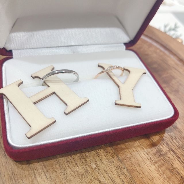 【SUEHIRO(スエヒロ)の口コミ】 私はピンクゴールド、夫はシルバー。それぞれが気に入るデザインのものを…