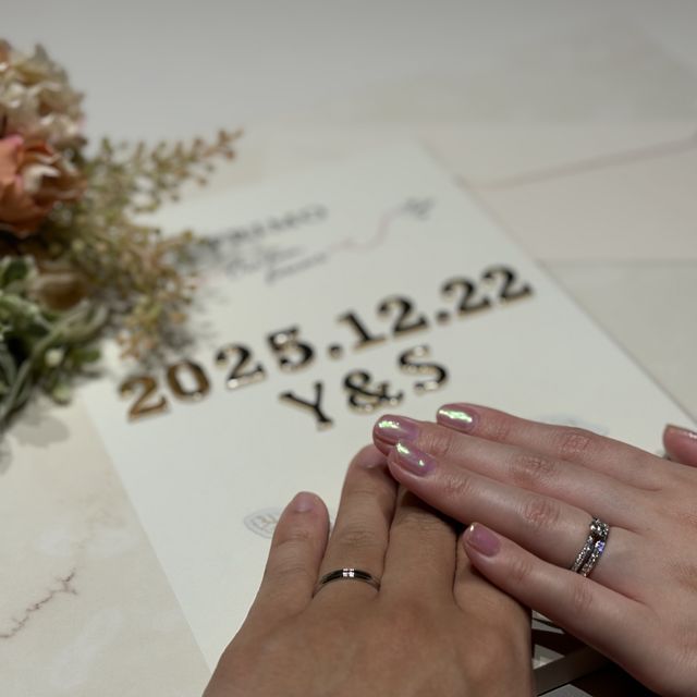 【アイプリモ(I-PRIMO)の口コミ】 ブリジットペアリング･･･シンプル王道なデザイン。リング幅が2〜3mmほどな…