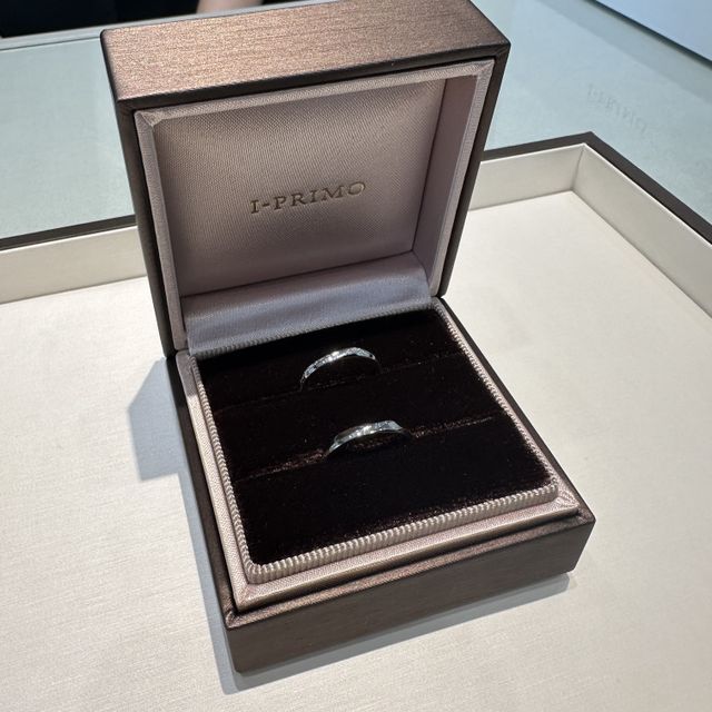 【アイプリモ(I-PRIMO)の口コミ】 店舗に貼ってあったポスターに載っている結婚指輪と婚約指輪を購入致しま…
