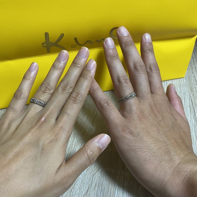【ケイウノ ブライダル(K.UNO BRIDAL)の口コミ】 アンティークでファッションリングのようなカジュアルさが魅力的。指につ…