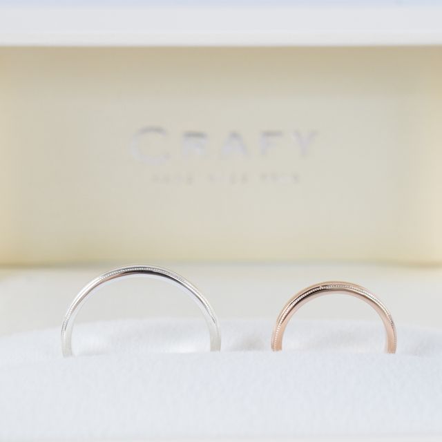 【CRAFY(クラフィ)の口コミ】 ２人でオリジナルの指輪を低価格で作れたのが良かった。
指輪の素材もお互…