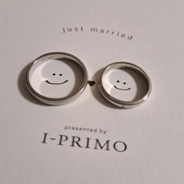 【アイプリモ(I-PRIMO)の口コミ】 ダイヤモンドの輝きがとても素敵です。当初石の無い指輪を探していました…