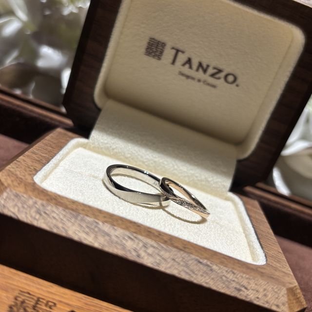 【TANZO.(鍛造指輪)の口コミ】 素材やデザインを2人で選ぶことができて、とても楽しく指輪を決めることが…