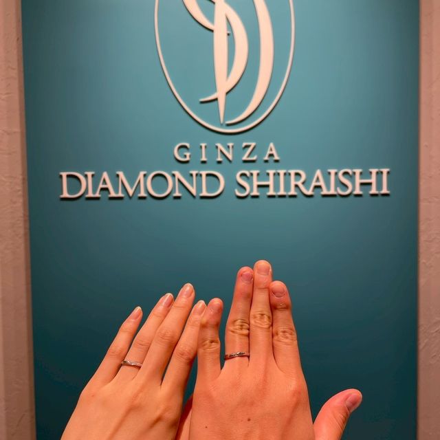 【銀座ダイヤモンドシライシの口コミ】 華奢だけど年齢を重ねてもずっと使えるある程度は太さのあるものを選びま…