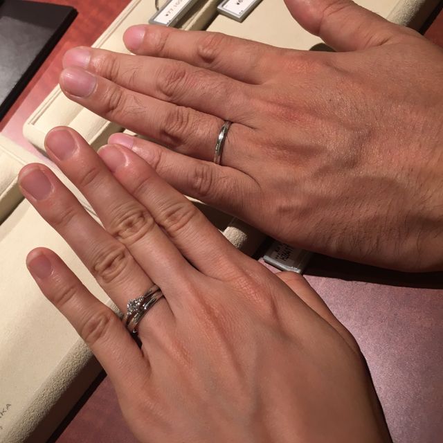 【ギンザタナカブライダル(GINZA TANAKA BRIDAL)の口コミ】 まず素材がプラチナ999という所に惹かれました。他店ではプラチナ950がほ…