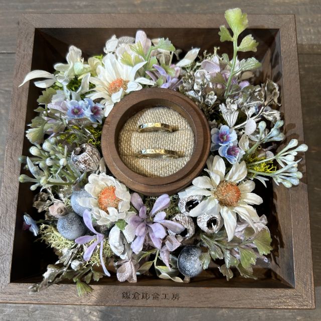 【鎌倉彫金工房の口コミ】 2人の好きなカラーとデザインで仕上げることができるところです。いろいろ…