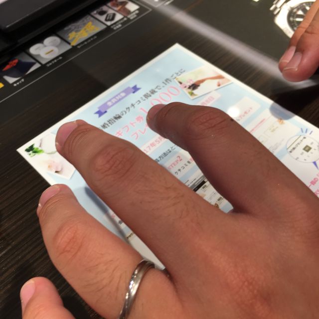 【JEWELRY  KAMATA(ジュエリーかまた)の口コミ】 つけた感じはあまり違和感がありませんでした。普段指輪をつけることが全…