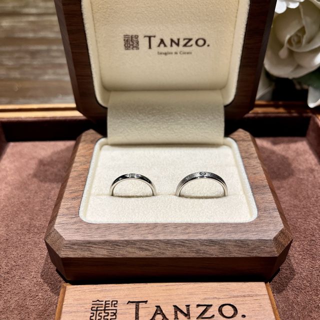 【TANZO.(鍛造指輪)の口コミ】 おそろいで艶消しのデザインを入れました！自分がこだわりたいところと、…