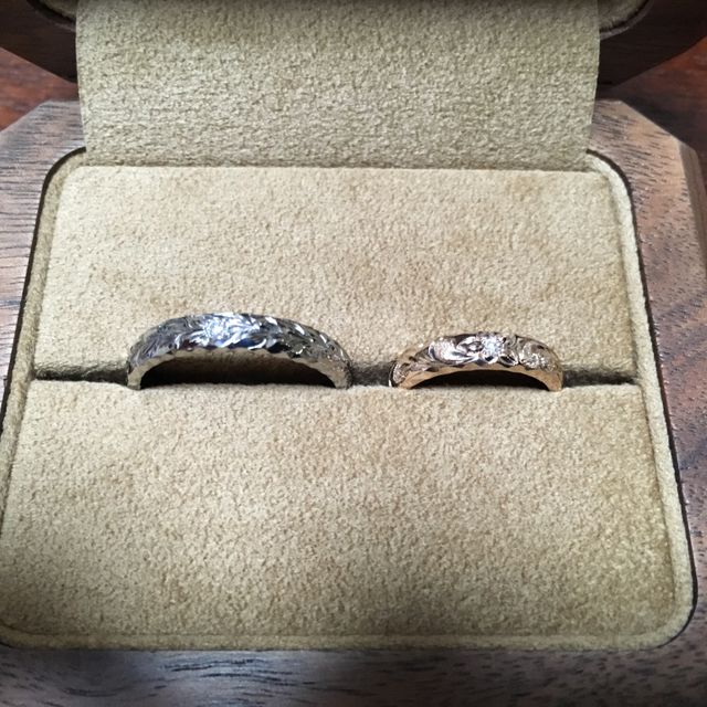 【Makana(マカナ)の口コミ】 婚約指輪は彼女の憧れのマカナにしたので、結婚指輪もマカナに決めていま…