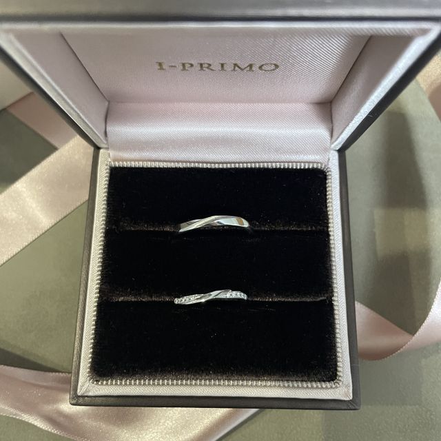 【アイプリモ(I-PRIMO)の口コミ】 男性はマット加工オーダーにし、女性はダイヤモンドが多めに付いたものを…