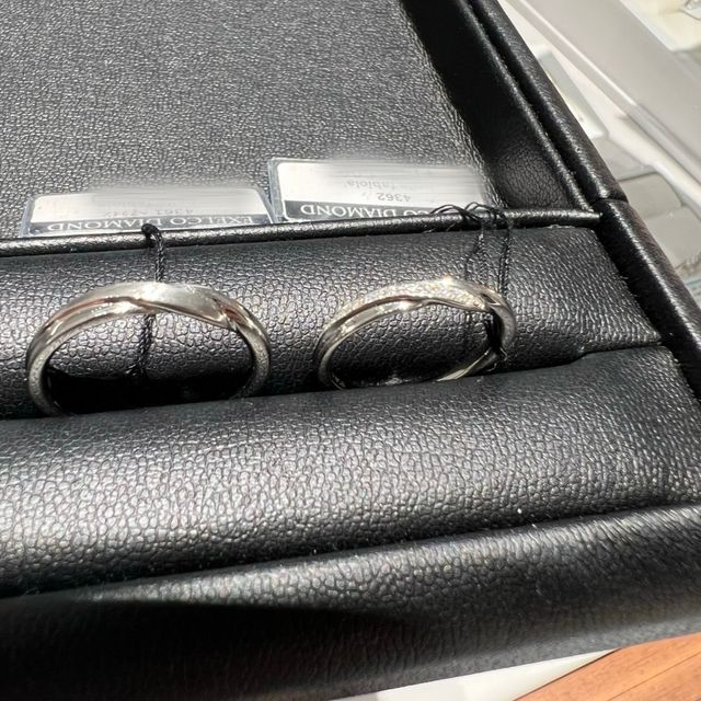 【エクセルコダイヤモンド(EXELCO DIAMOND)の口コミ】 彼が部分でいいから個性を出したい、くすみ加工いいかも！と気に入って試…