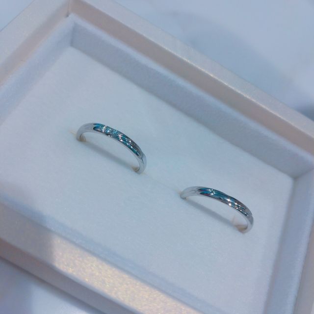 【ツインズキューピッド(Twins Cupid)の口コミ】 私たちらしい丸みのあるデザインで主張しすぎずかつシンプルすぎない指輪…