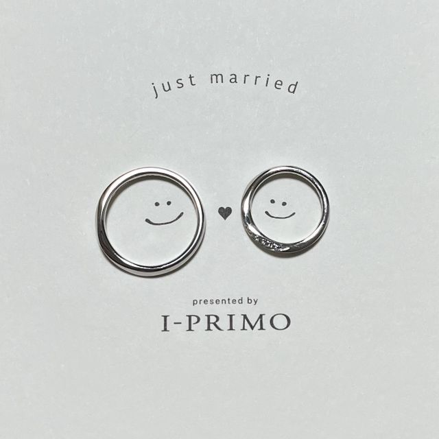 【アイプリモ(I-PRIMO)の口コミ】 結婚指輪の真ん中にピンクのダイヤモンドを入れていただき、キラキラで可…