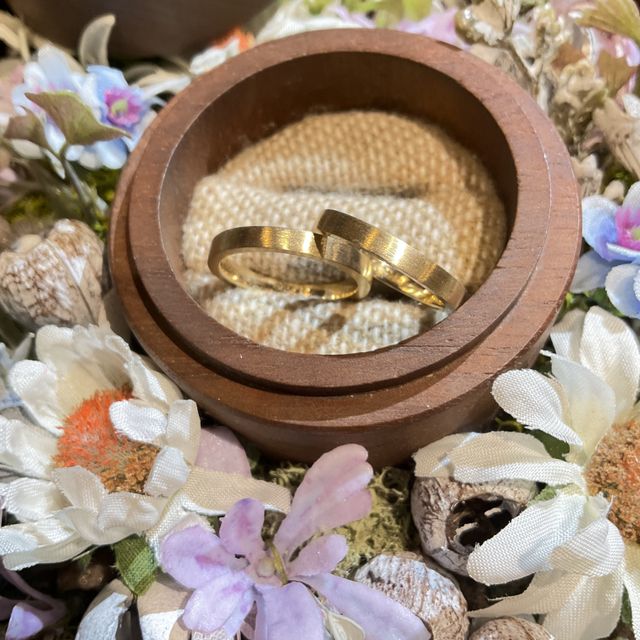 【鎌倉彫金工房の口コミ】 鎌倉彫金工房で作ったイエローゴールドの平打ち2.5mmリングは、手作りなら…