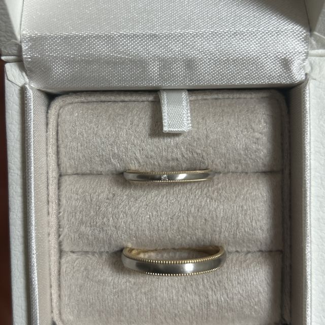 【ENUOVE(イノーヴェ)の口コミ】 シルバーとゴールドのよくばりセット！かつ、ミル打ちのデザインが希望だ…