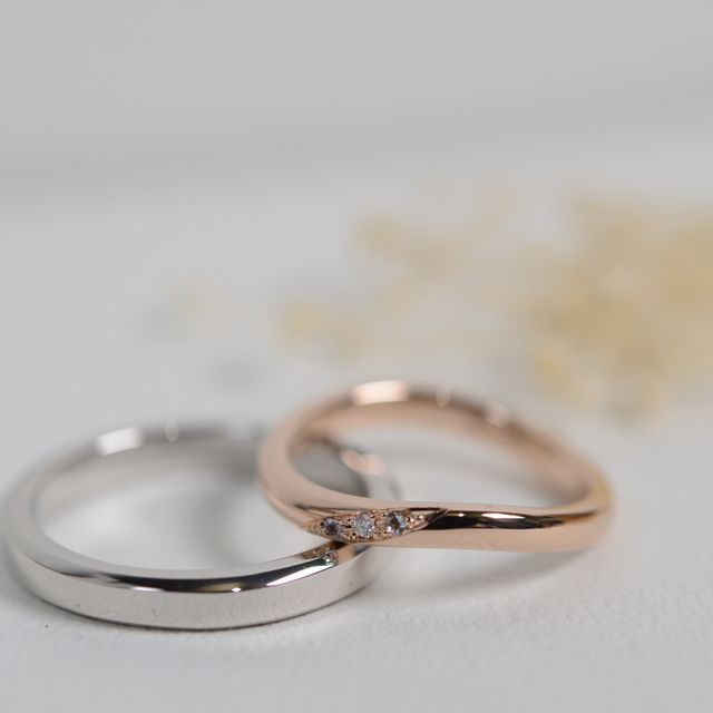 【CRAFY(クラフィ)の口コミ】 ピンクゴールド＋細めのリングなので指が細く綺麗に見えて凄く満足してい…