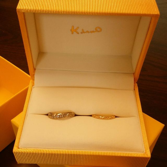 【ケイウノ ブライダル(K.UNO BRIDAL)の口コミ】 ケイウノさんにアドバイスを頂きながら、理想の指輪を作って頂けるとのこ…
