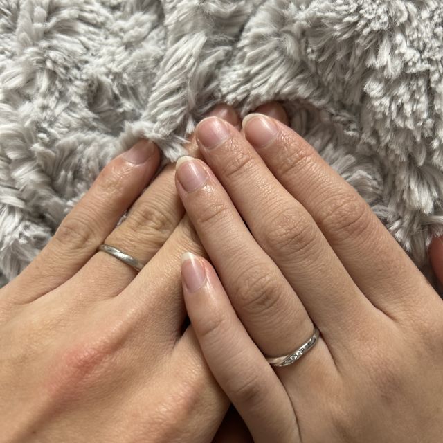 【アイプリモ(I-PRIMO)の口コミ】 男性用リングはマット加工を施してもらいました。普段使いしやすいデザイ…
